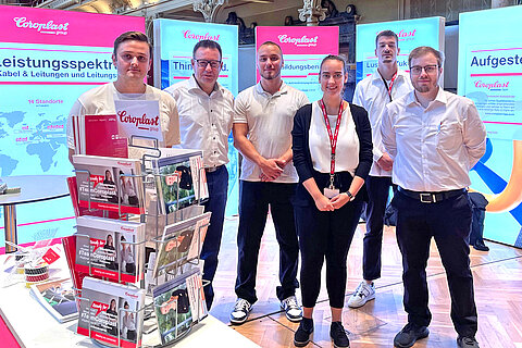 Trade show team of the Coroplast Group