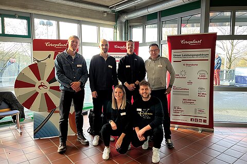 The Coroplast team at the student day at the BHC