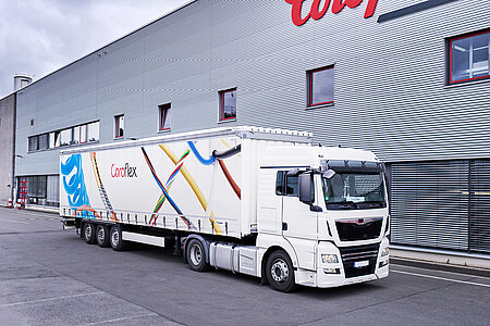Truck featuring innovative cable solution for tight spaces and heavy-duty performance
