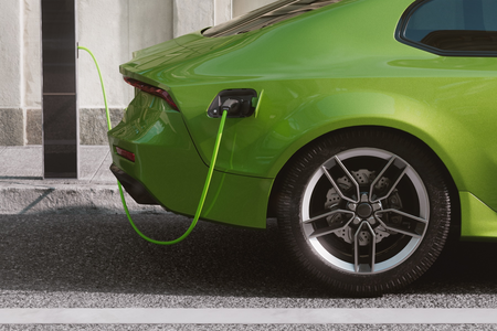 Individual charging cables - jacket colors that match the vehicle in green