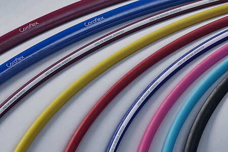 Coroflex charging cable in different sheath colors