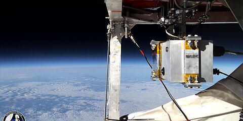 View of the earth from the gondola of the balloon system