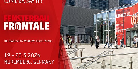 Entrance area of the Fensterbau Frontale in Nuremberg
