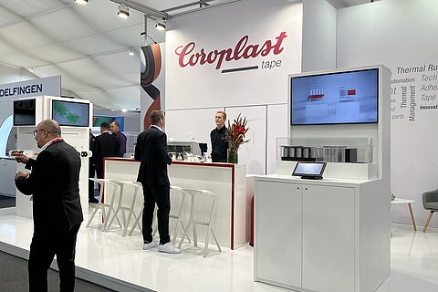 Messeauftritt des Geschäftsbereich Coroplast Tape