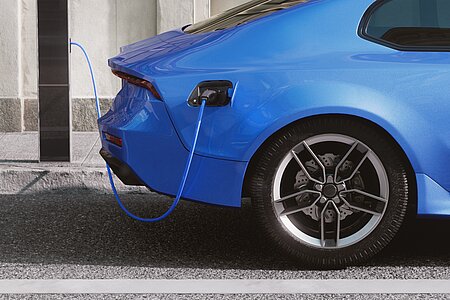 Individual charging cables bei Coroflex with blue jacket color