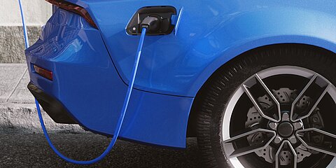 Individual charging cables bei Coroflex with blue jacket color